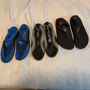 Four Pairs of Surf Socks Black, Pink, Blue, Grey